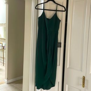 Lulus Reinette  dark green midi dress size small